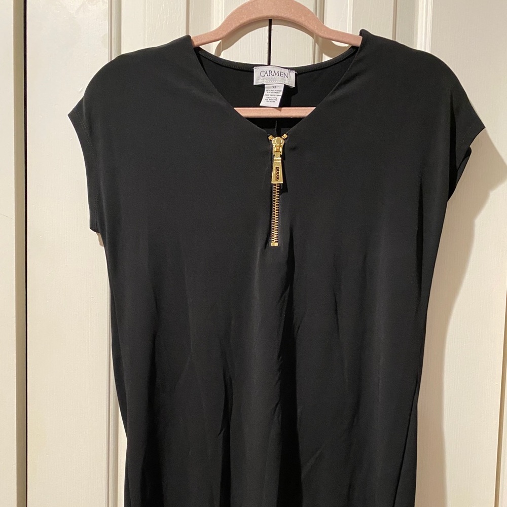 NWOT 1/4 Zip High Low Dress Top Size XS